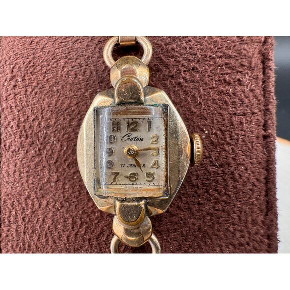 Vintage Croton Swiss 17 Jewel Ladies Watch 10K RGP Gold Filled Art Deco Style main image 6